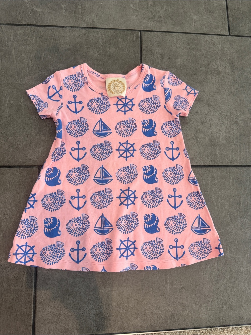 The Beaufort Bonnet Company Polly Play Dress - Wilmington Waters 18/24m EUC